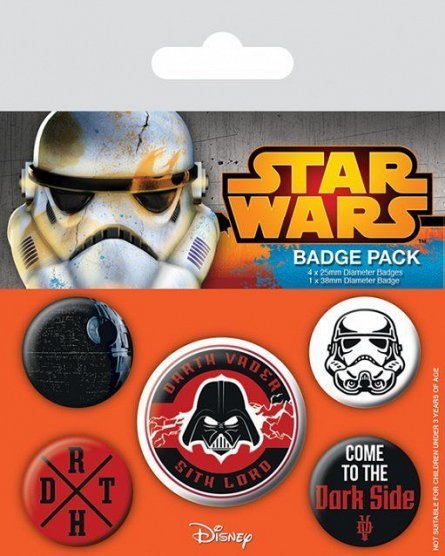 Set 5 insigne Star Wars (Dark Side)