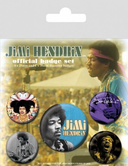 Set 5 insigne Jimi Hendrix