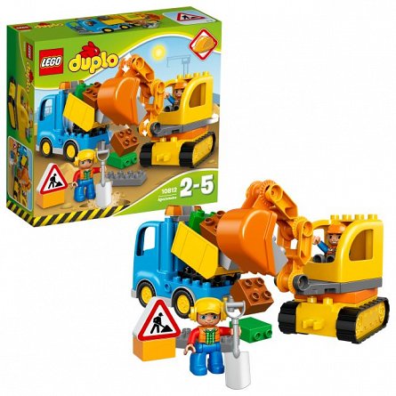 Lego-Duplo,Camion si excavator pe senile