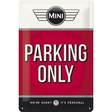 NA Placa 20X30 22243 Mini - Parking Only Red