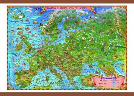 Harta Europei pentru copii,140/100cm