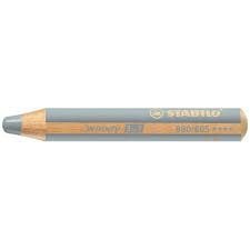 Creion colorat Stabilo Woody 3in1, argintiu