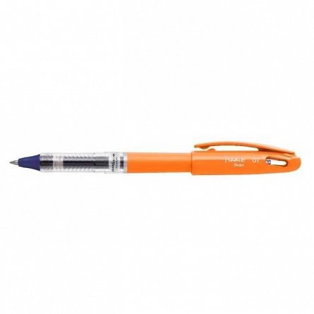 Roller Pentel EnerGel Tradio, 0.7 mm, albastru, corp portocaliu