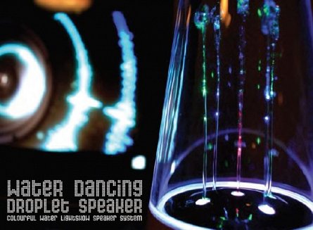 Boxe Water Dancing Droplet, cu apa si LEDuri, albe, USB