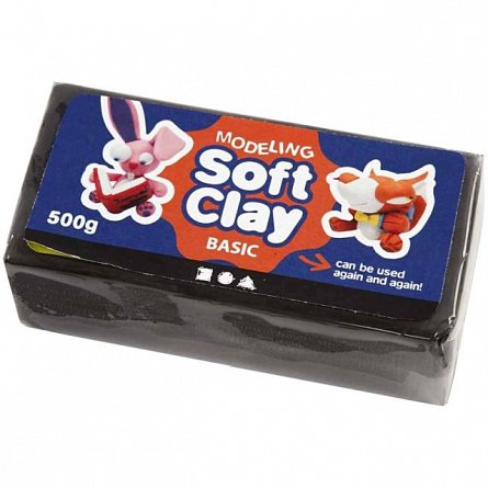 Plastilina Soft Clay,500g,negru