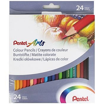 Creioane colorate,24b/set,Pentel