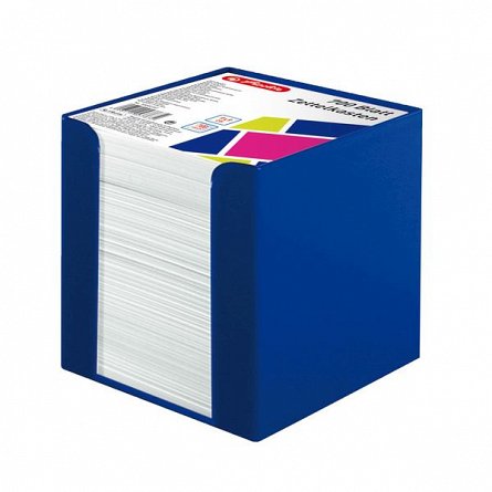 Cub hartie Herlitz, 90 x 90 mm, 700 file, cu suport, albastru intens