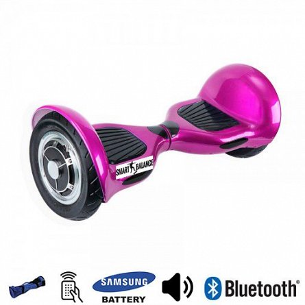 Hoverboard, Smart Balance, 350W x 2, Roz Metalizat, Bluetooth