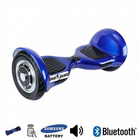 Hoverboard, Smart Balance, 350W x 2, Albastru, Bluetooth