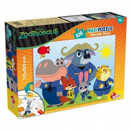 Puzzle cu doua fete,Zootropolis,108pcs