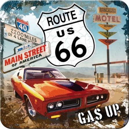 NA Suport pahar 46109 Route 66 Red Car Gas Up