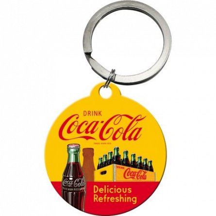 NA Breloc rotund 48012 Coca-Cola In Bottles Yellow
