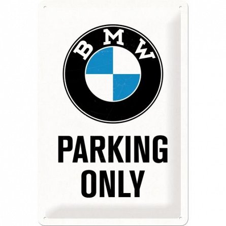 NA Placa 20X30 22241 BMW-Parking Only White