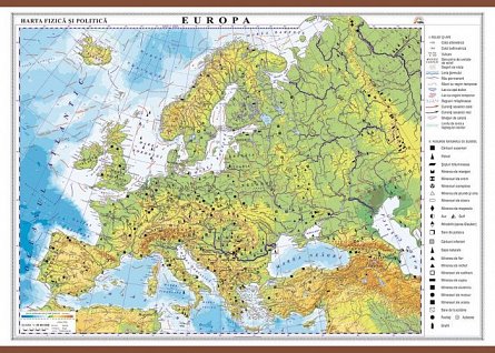 Harta Europa,fizica/politica,50x70cm