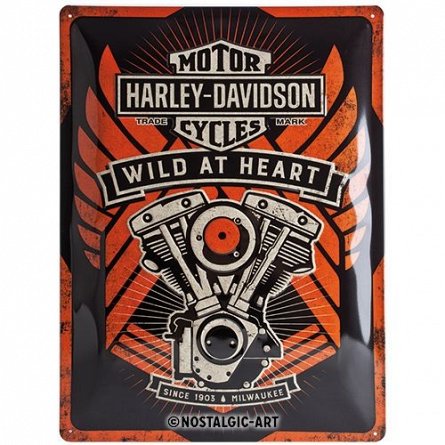 NA Placa 30x40 23222 Harley-Davidson Wild at Heart