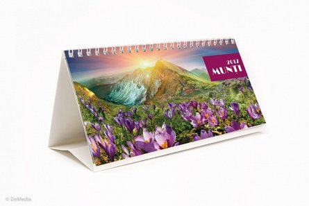 Calendar birou 21x11cm,Munti,12f,2017