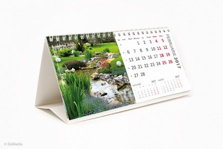 Calendar birou 21x11cm,Gradini,12f,2017