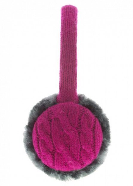 Casti pufoase KitSound Chunky Knit, mufa 3.5mm, Roz