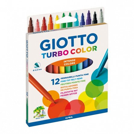 Markere pt copii,Giotto Turbo Color,24buc/set