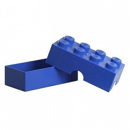 Cutie pentru sandwich LEGO 2x4, albastru