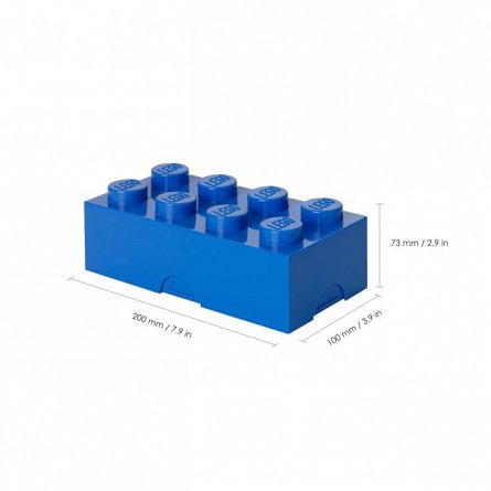 Cutie pentru sandwich LEGO 2x4, albastru