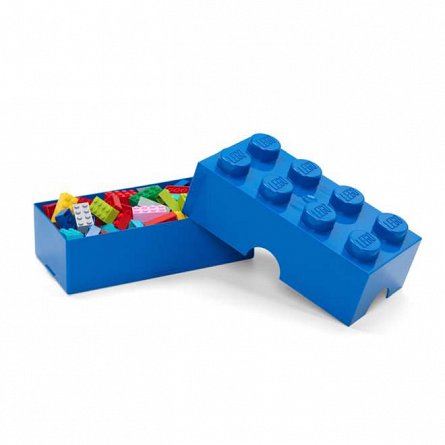 Cutie pentru sandwich LEGO 2x4, albastru
