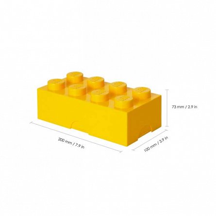 Cutie pentru sandwich LEGO 2x4, galben