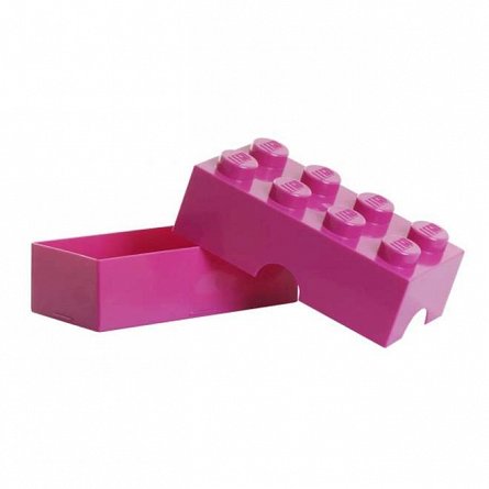 Cutie pentru sandwich LEGO 2x4, roz