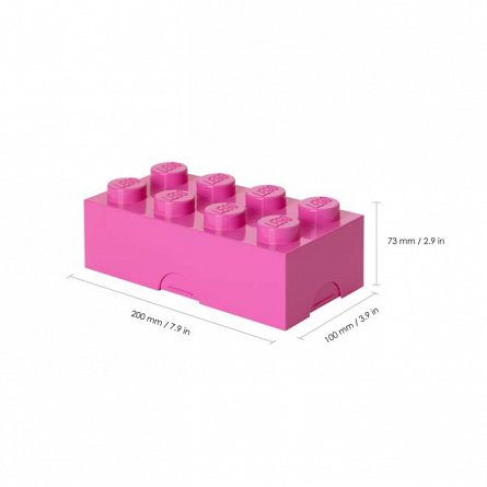 Cutie pentru sandwich LEGO 2x4, roz