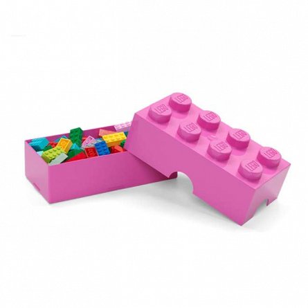 Cutie pentru sandwich LEGO 2x4, roz