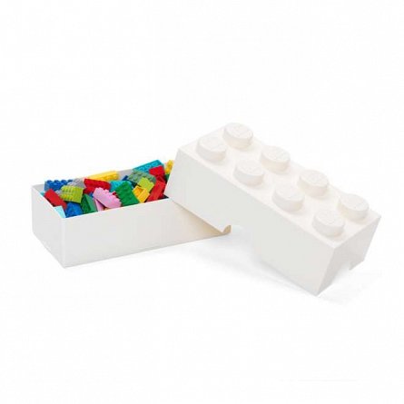 Cutie pentru sandwich LEGO 2x4, alb
