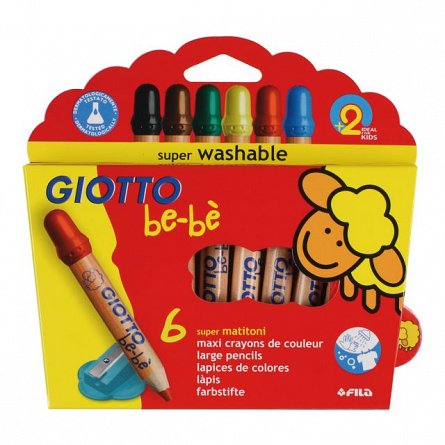 Creioane colorate,Giotto Be-Be,6buc/set
