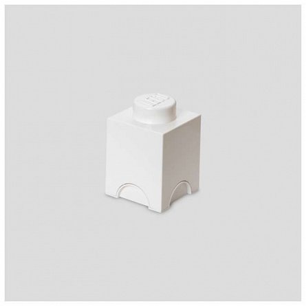 Cutie depozitare LEGO patrata, 1x1, alb