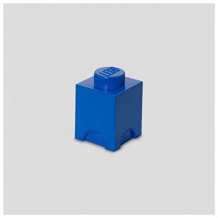 Cutie depozitare LEGO patrata, 1x1, albastru inchis