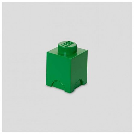 Cutie depozitare LEGO patrata, 1x1, verde inchis