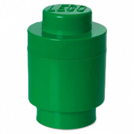 Cutie depozitare LEGO rotunda, 1x1, verde