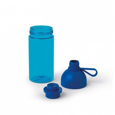 Sticla LEGO, 500 ml, transparenta, albastru