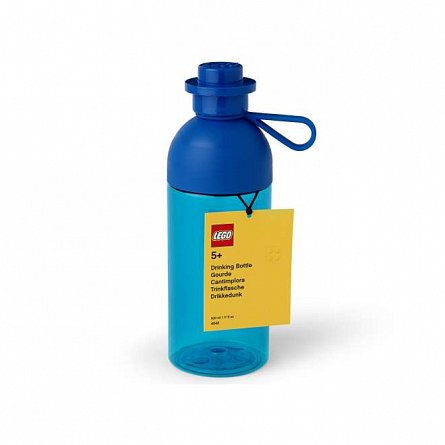 Sticla LEGO, 500 ml, transparenta, albastru