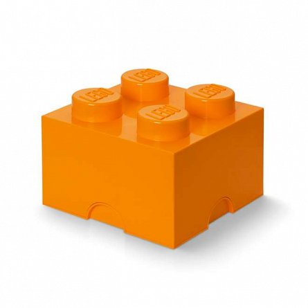 Cutie depozitare LEGO, 2x2, portocaliu