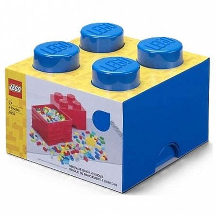 Cutie depozitare LEGO, 2x2, albastru inchis