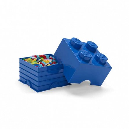 Cutie depozitare LEGO, 2x2, albastru inchis