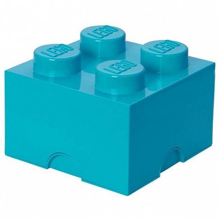 Cutie depozitare LEGO, 2x2, albastru turcoaz