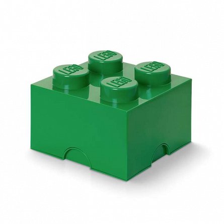 Cutie depozitare LEGO, 2x2, verde inchis