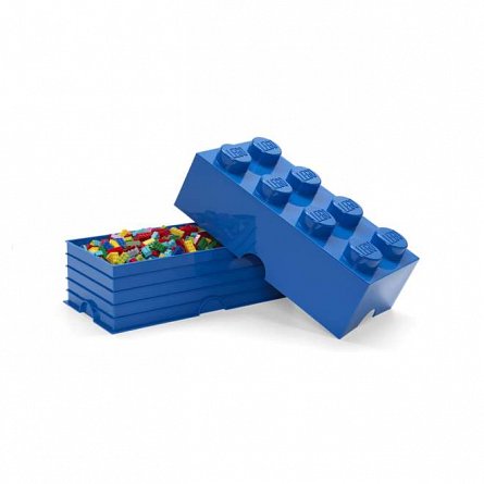 Cutie depozitare LEGO, 2x4, albastru inchis