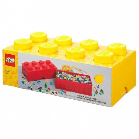 Cutie depozitare LEGO, 2x4, galben