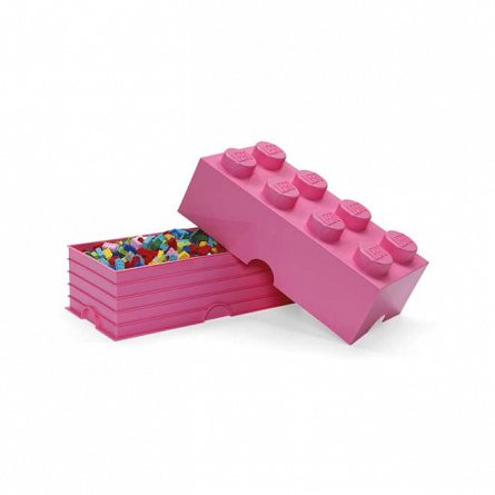 Cutie depozitare LEGO, 2x4, roz inchis