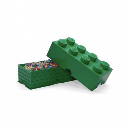 Cutie depozitare LEGO, 2x4, verde inchis