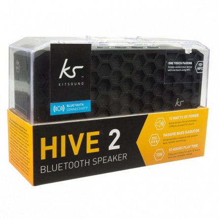 Boxa portabila KitSound Hive 2 Black, bluetooth