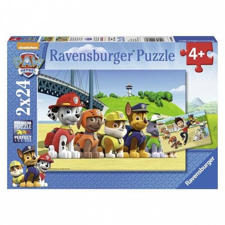 Puzzle Patrula catelusilor,2x24pcs