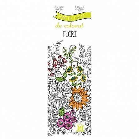 Semne de carte de colorat. Flori